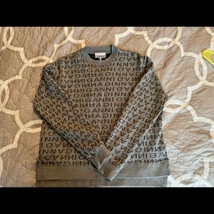 Ganni Logo Jacquard Isoli Dropped Shoulder Sweatshirt